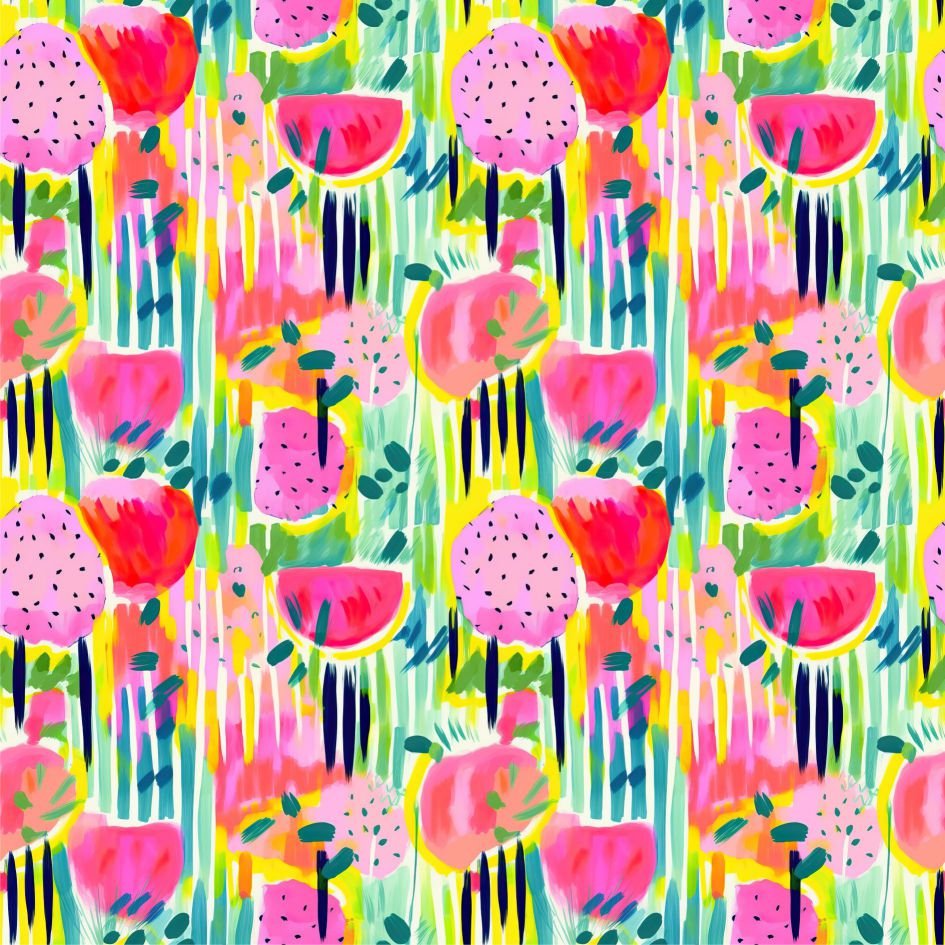 Tecido Lycra estampada Neon Violet Fabrics