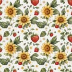 Policanvas Girassóis e Morangos