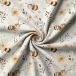 Popelin Abelha e Flores - Branco - Image 2