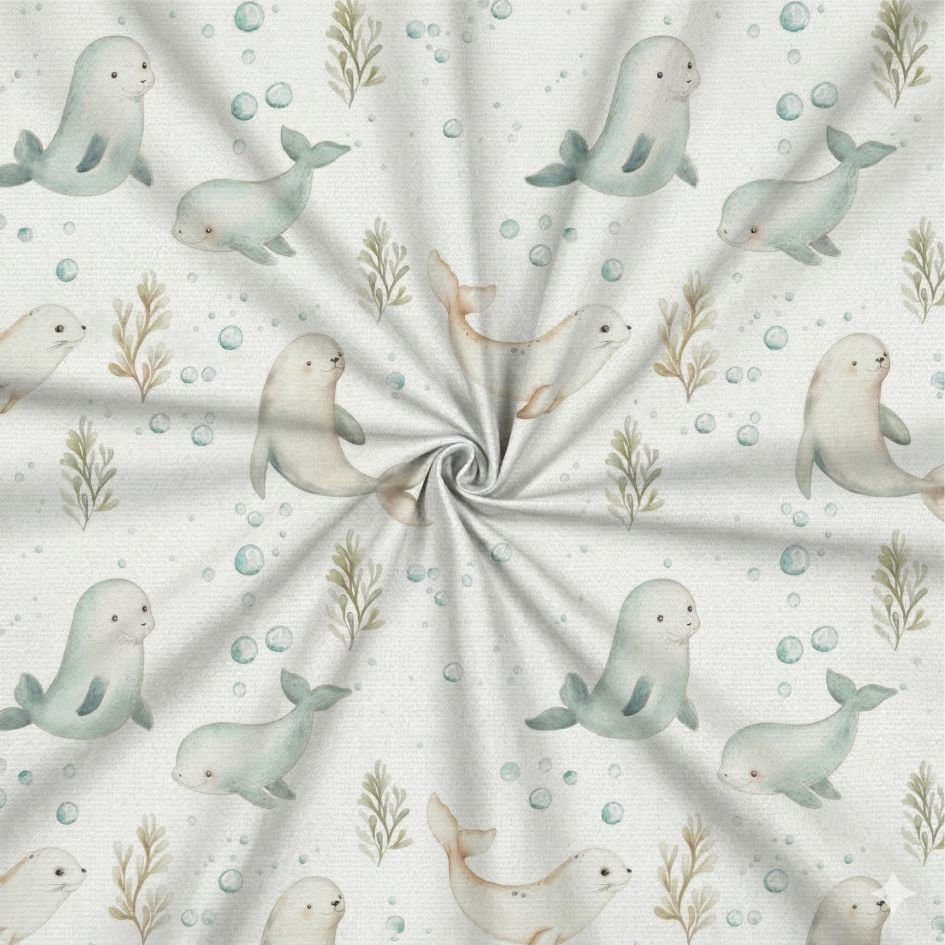 Tecido Popeline Focas g Violet Fabrics