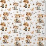 Popeline Rapozinha e Borboleta - Branco