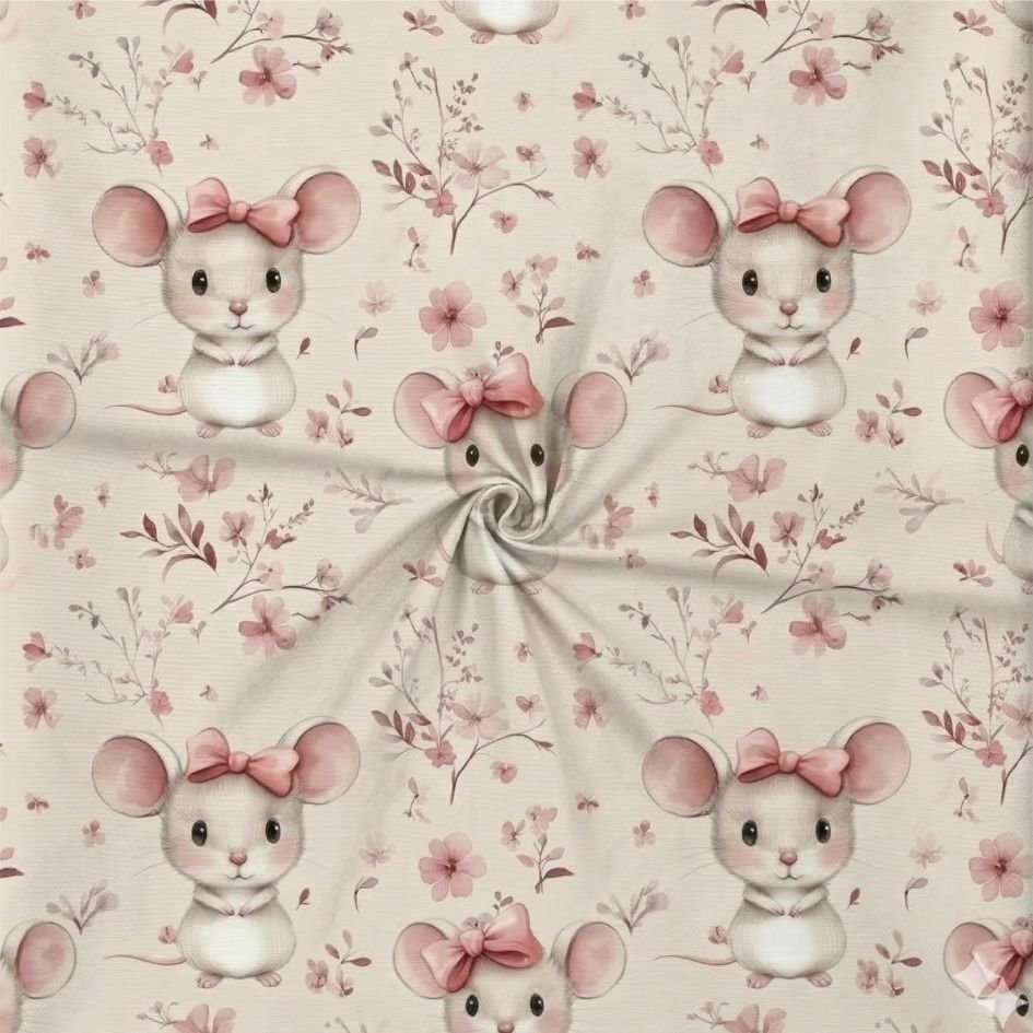 Tecido Popeline Ratinhae Flores Violet Fabrics