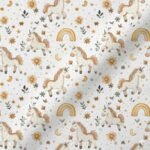 Popeline Unicórnio - Branco