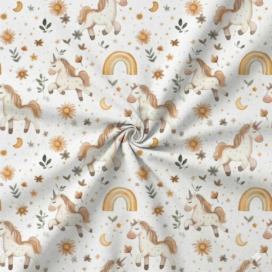 Tecido Popeline Unicornio Violet Fabrics