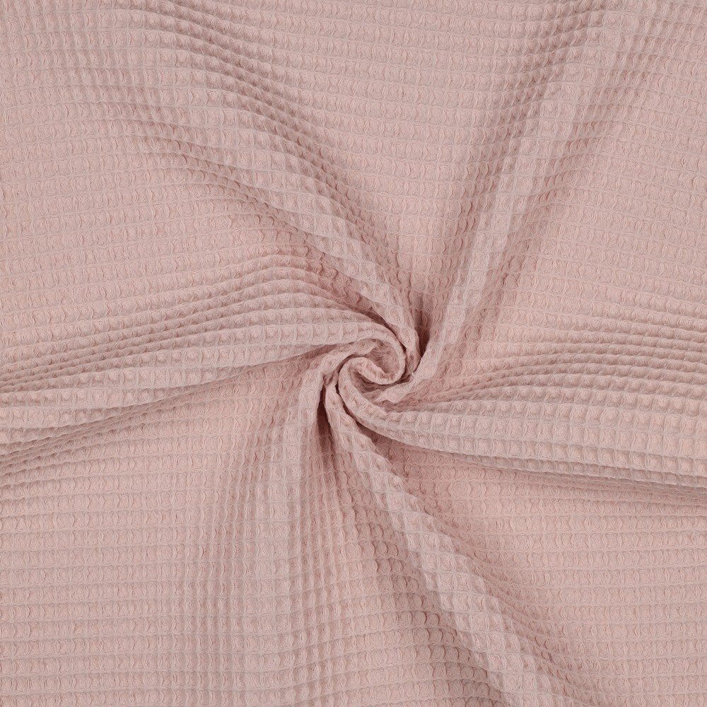 Tecido Waffle Rosa Velho Claro Violet Fabrics