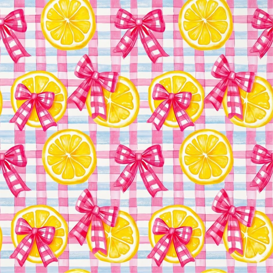 Tecido Lycra Limoes Xadrez Violet Fabrics