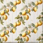 Lycra Estampada Riscas Limões Diagonal