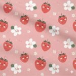 Lycra Estampada Morangos e Flores