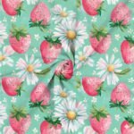 Lycra Estampada Morangos e Malmequeres - Image 2