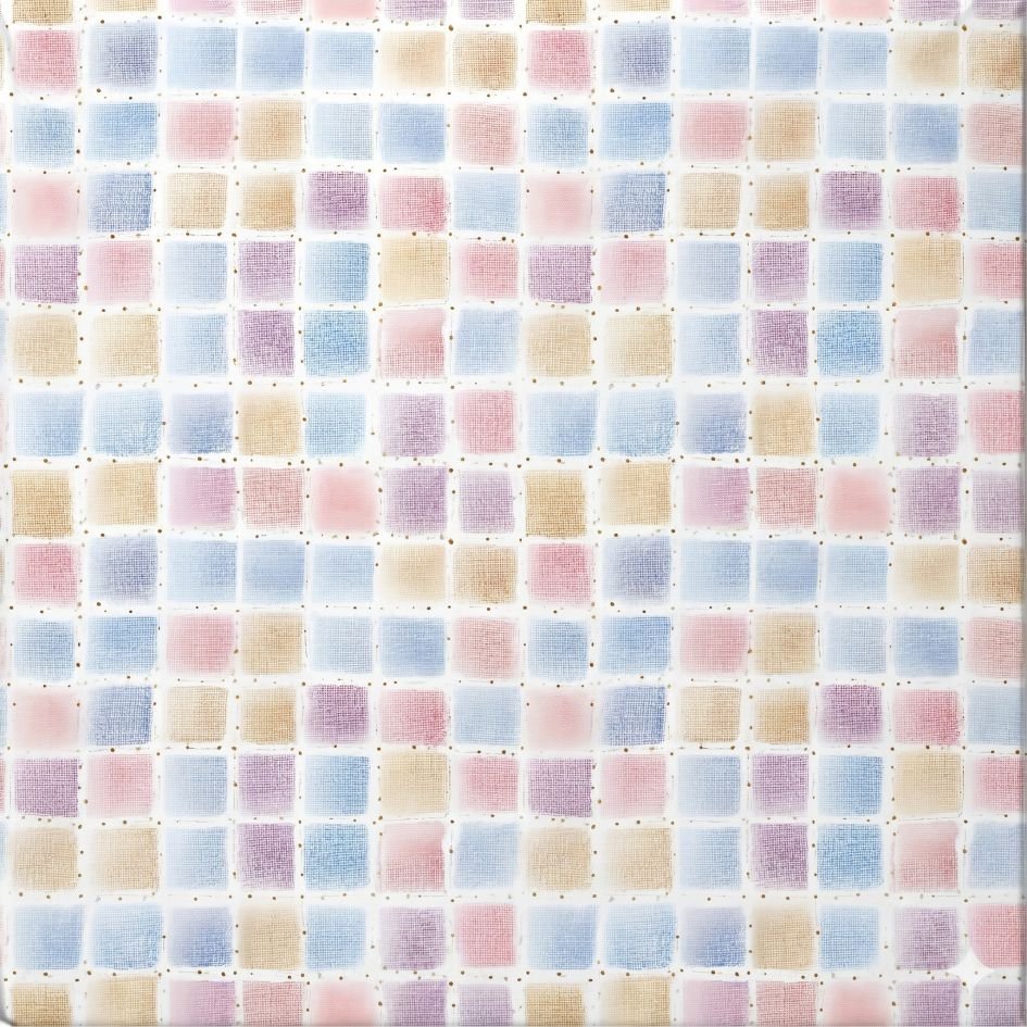 Tecido Lycra Quadrados Cloridos Pintas Violet Fabrics