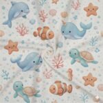Popeline Animais Marinhos - Branco - Image 2