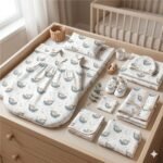 Popeline Baleia e Ursinho - Branco - Image 3