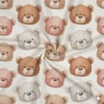 Popeline Cabeças de Ursinho - Branco - Image 2