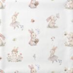 Popeline Coelhinha Flores - Branco