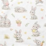 Popeline Coelhinhos - Branco