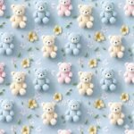 Popeline Ursinhos 3D - Azul