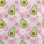 Tecido Nylon Impermeável Abacate Corações - Rosa - Image 2