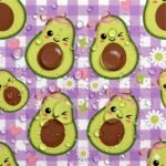 Tecido Nylon Impermeável Abacate Xadrez- Azul