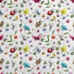 Tecido Nylon Impermeável Insectos - Branco