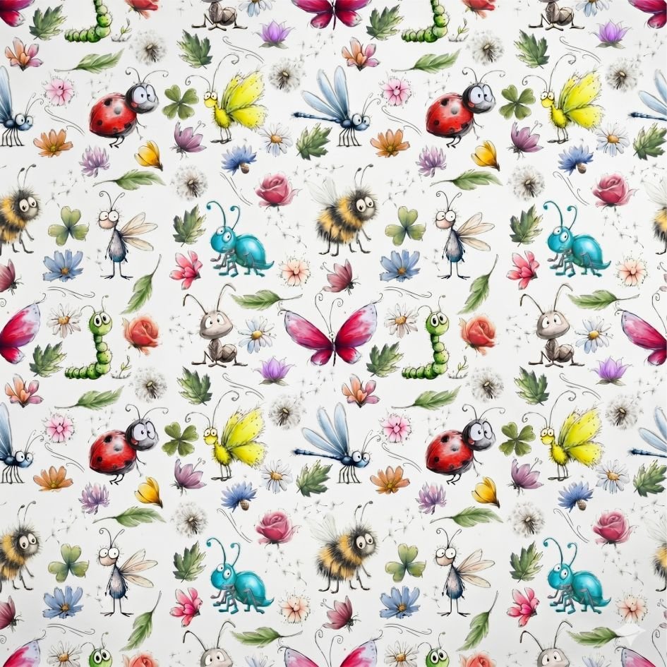 Tecido Tecido Nylon Impermeavel Insectos a Violet Fabrics