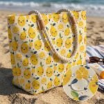 Tecido Nylon Impermeável Limões - Bege - Image 3