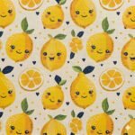 Tecido Nylon Impermeável Limões - Bege - Image 2