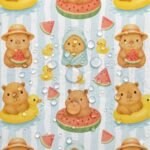 Tecido Nylon Impermeável Riscas Capivara - Azul