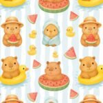 Tecido Nylon Impermeável Riscas Capivara - Azul - Image 2