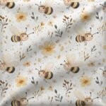 Tecido Nylon Impermiavel Abelhas - Branco - Image 2