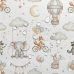 Tecido Nylon Impermeável Animais - Branco