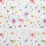 Tecido Nylon Impermeável Borboletas - Branco - Image 2