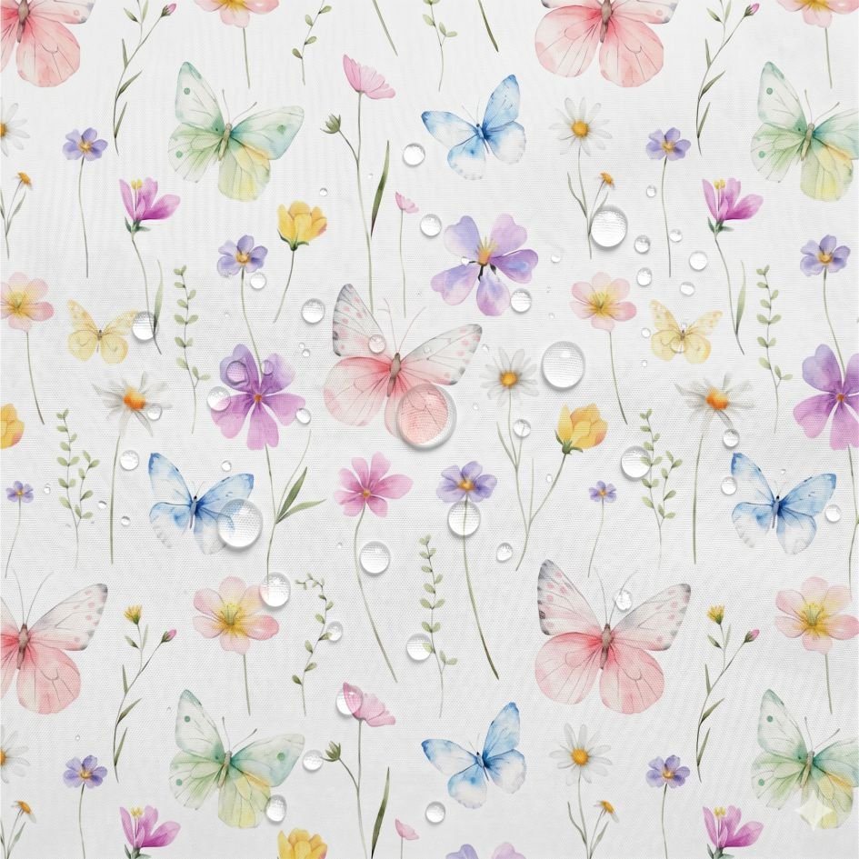 Tecido Tecido Nylon Impermiavel Borboletas Violet Fabrics