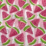 Tecido Nylon Impermiável Melancia - Branco Rosa