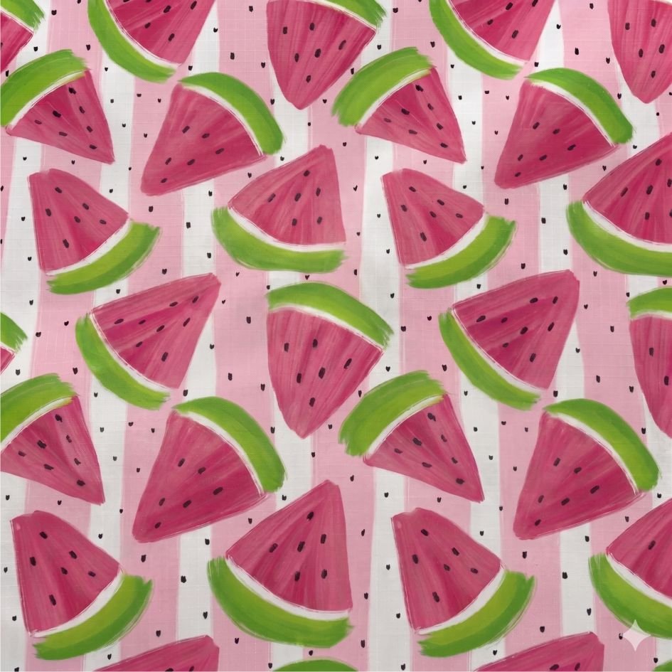 Tecido Tecido Nylon Impermiavel Melancia Branco Rosa d Violet Fabrics