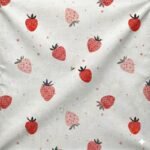 Tecido Nylon Impermeável Morangos - Branco - Image 2