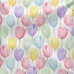 Tecido Nylon Impermeável Tulipas - Branco - Image 2