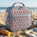 Tecido Nylon Impermeável Xadrez e Morangos - Branco - Image 3