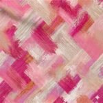 Licra Estampada Abstrata em Tons Rosa