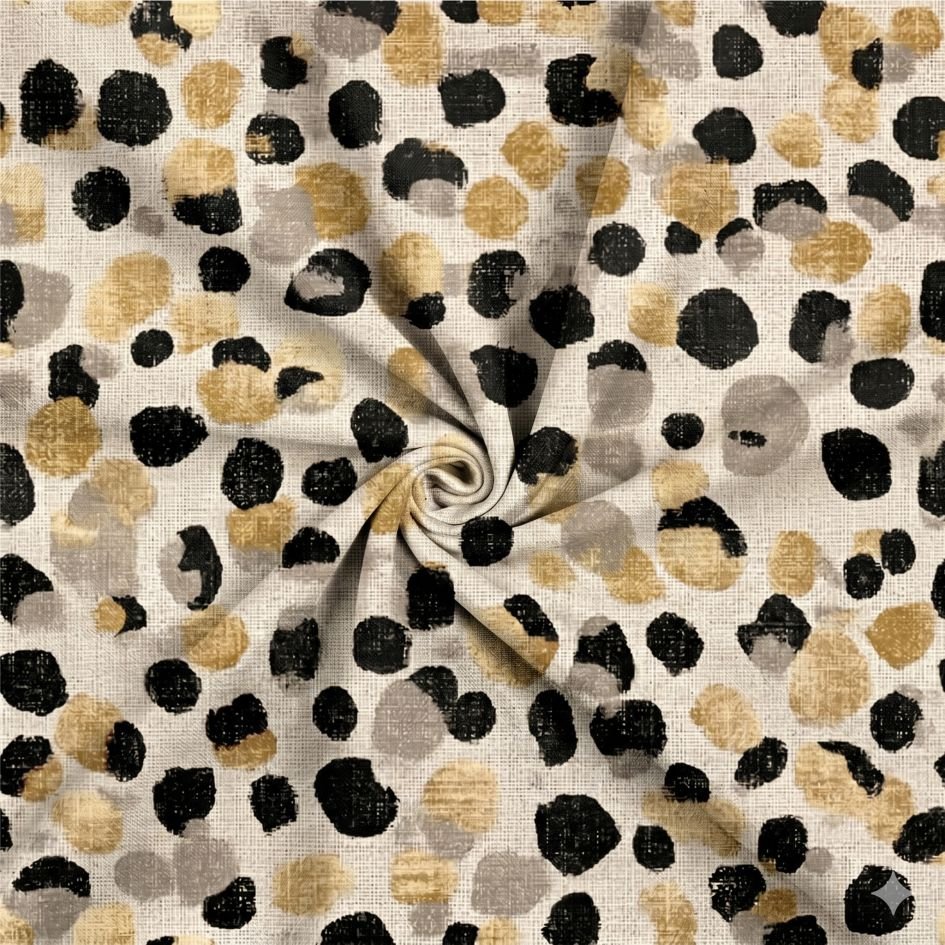 Tecido Licra Estampada efeito Linho Leopardo Violet Fabrics
