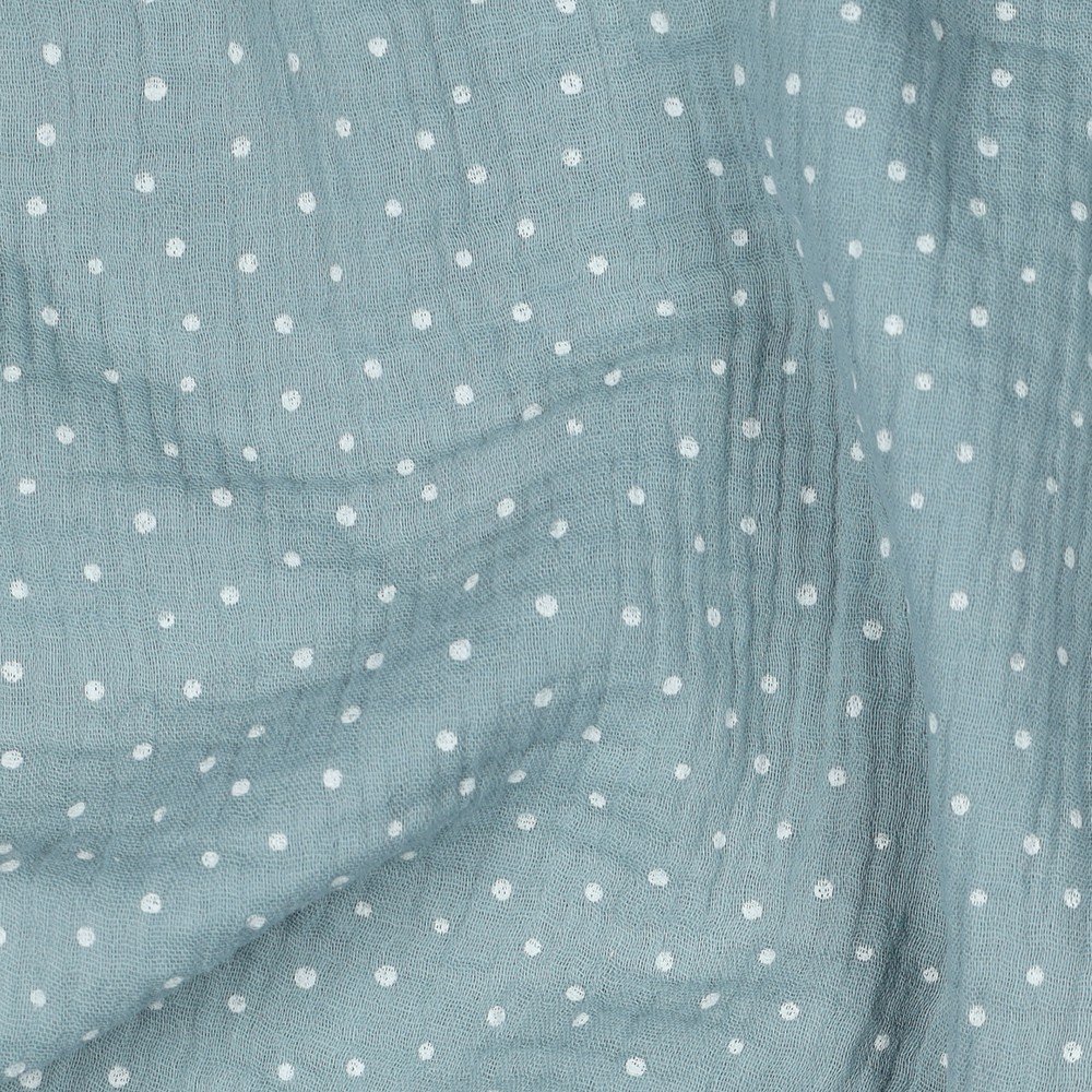 Tecido Musselina Pintas Azul Claro v Violet Fabrics