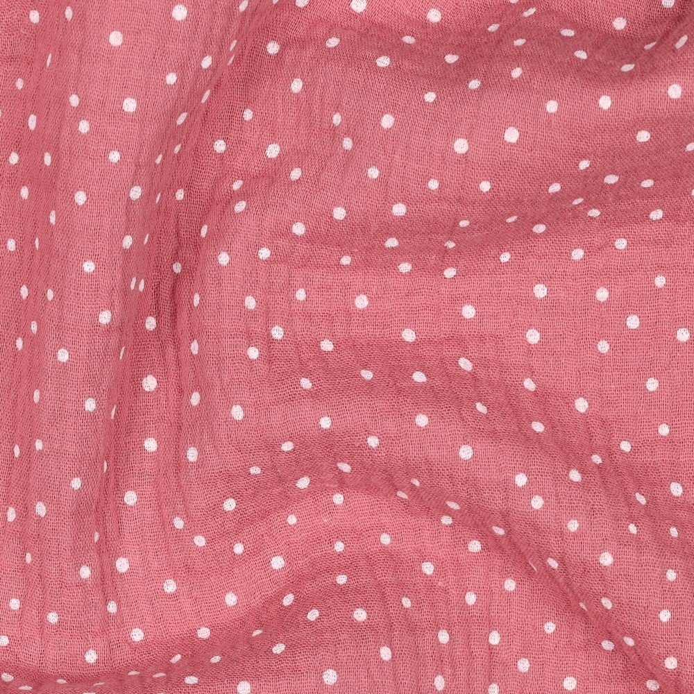 Tecido Musselina Pintas Rosa Violet Fabrics