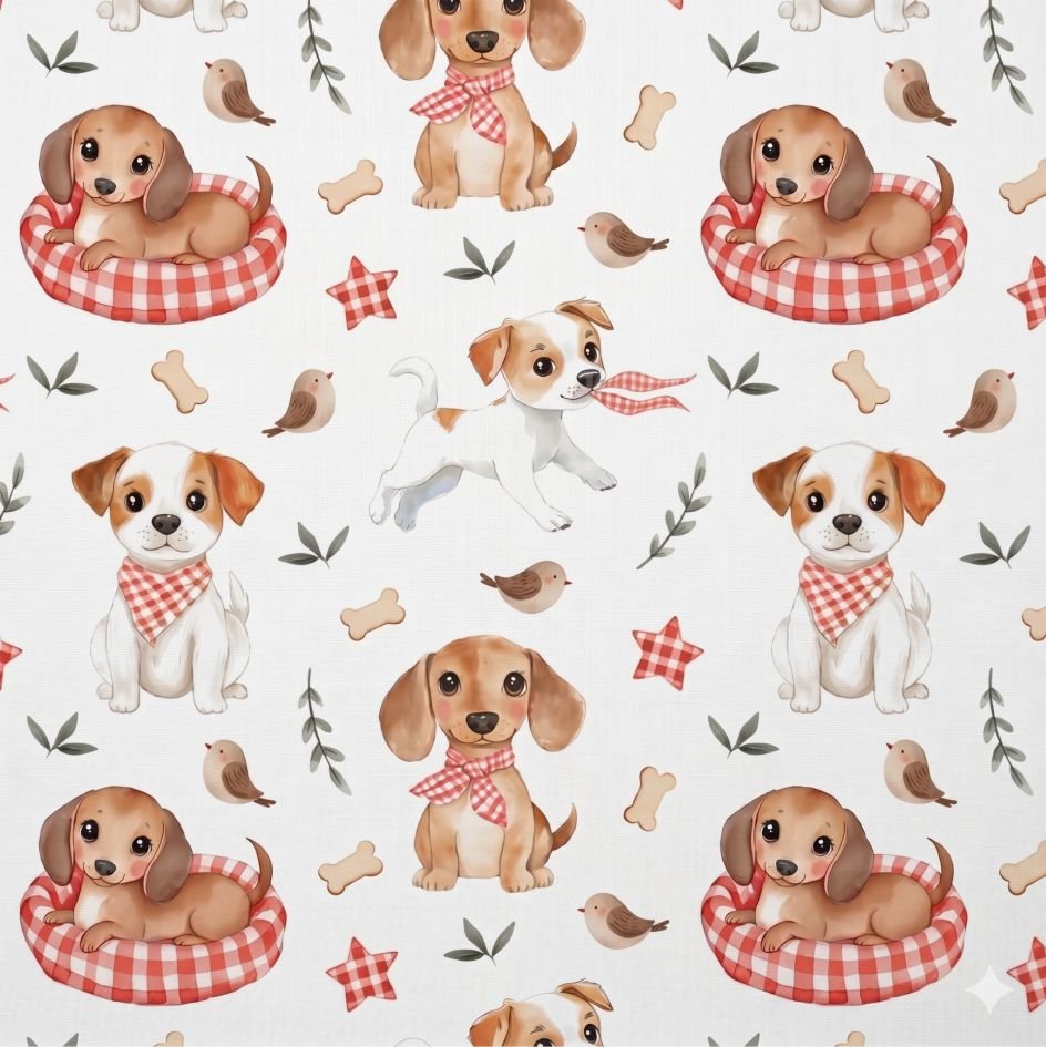 Popeline Cãozinho - Branco a Popeline Cãozinho - Branco - Image 1