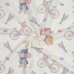 Popeline Ratinho e Bicicleta - Branco - Image 2