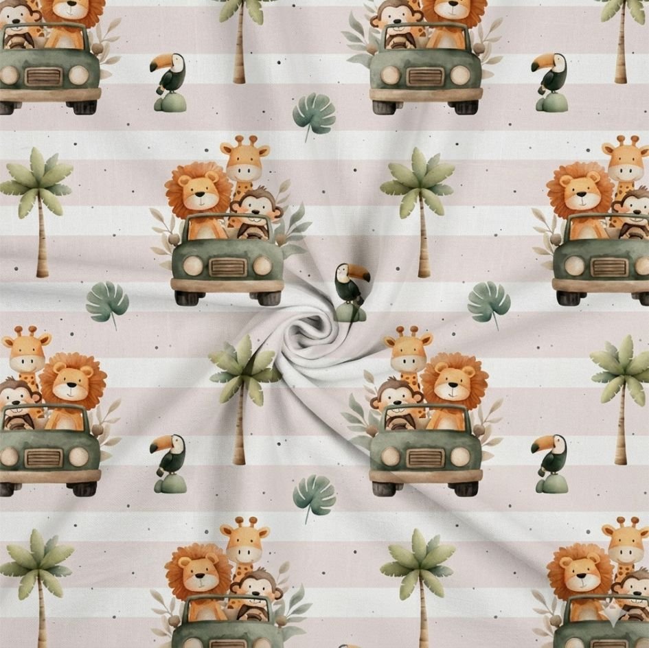 Tecido Popelines Safari Jeep Branco f Violet Fabrics