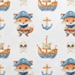 Tecido Nylon Impermeável Piratas - Branco - Image 2