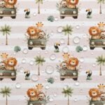 Tecido Nylon Impermeável Safari Riscas - Branco