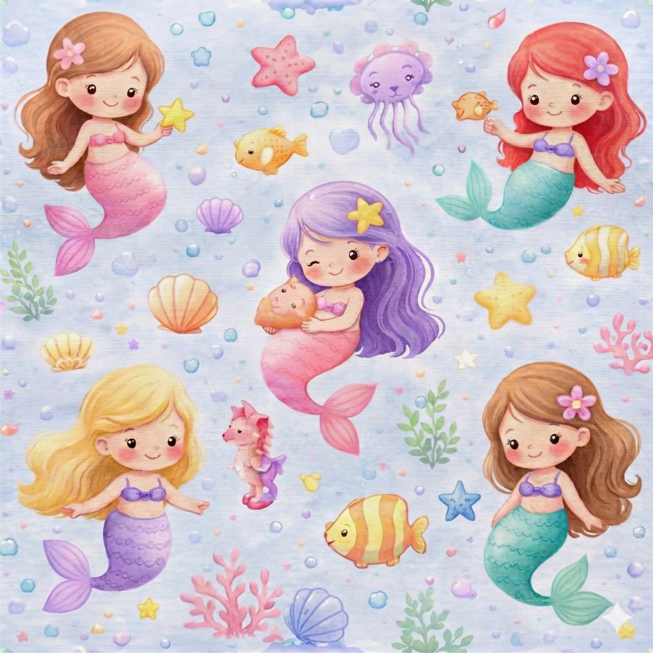 Tecido Tecido Nylon Impermeavel Sereias dd Violet Fabrics