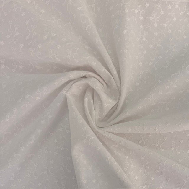 Tecido Bordado Ingles Branco v Violet Fabrics