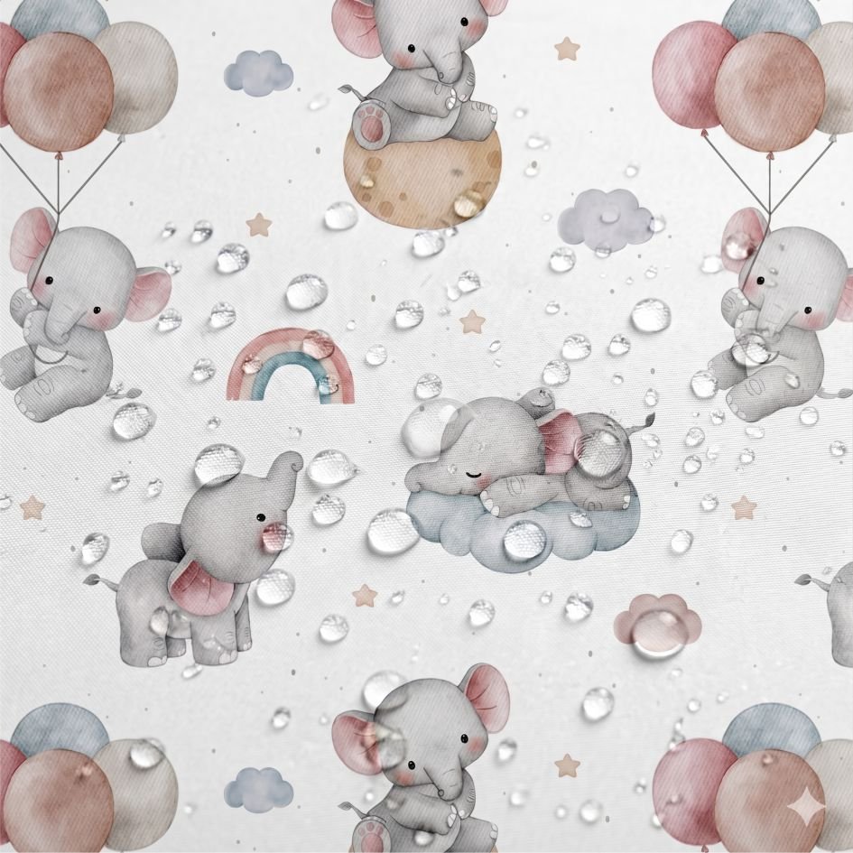 Tecido Nylon Impermeavel Dinossauros – Branco b Violet Fabrics