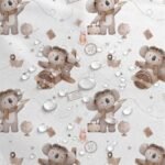 Tecido Nylon Impermeável Koala Avião - Branca